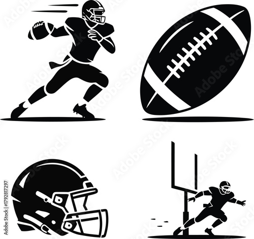 american football sport icon vector illustration design