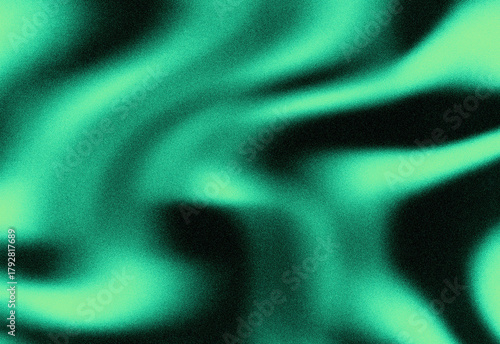 Принти на полотні Abstract green and black swirling background texture with luminous emerald curve