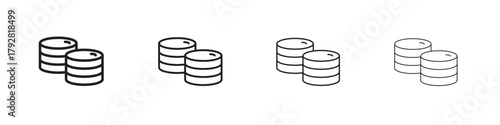Database icon line icon. linear style vector symbols collection on white background