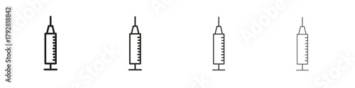 Dental needle icon line icon. linear style vector symbols collection on white background