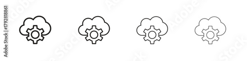 Devops icon line icon. linear style vector symbols collection on white background