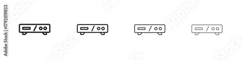 Dvd player icon line icon. linear style vector symbols collection on white background