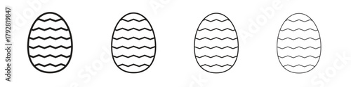Easter egg icon line icon. linear style vector symbols collection on white background