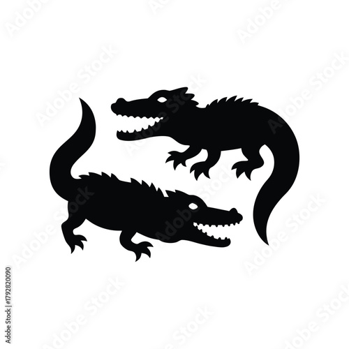 crocodile isolated on white background