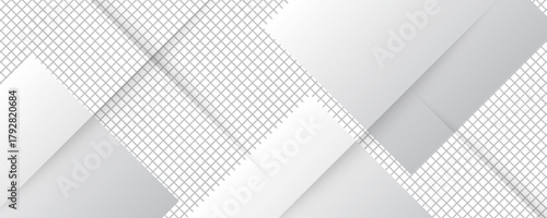 Vector abstract geometric white and gray color background with modern stripes.