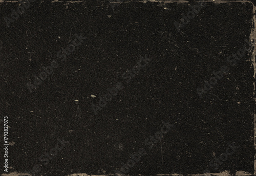 Dark grainy black texture featuring subtle speckling and worn frayed edges, a versatile background for graphic design, presentation slides, branding concepts, and digital artwork © DesignSells