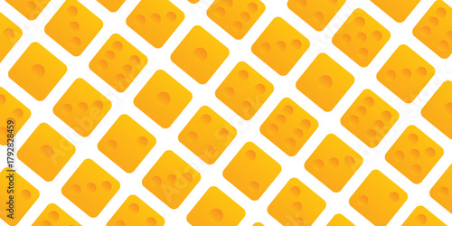 Background abstract seamless pattern diagonal orange dice
