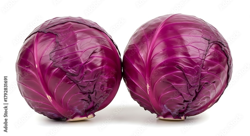 Fototapeta premium Two whole red cabbages