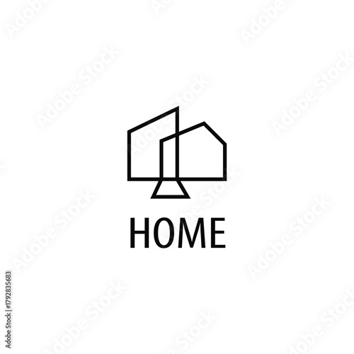 Home estate building logo design