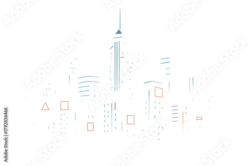 Negative neon characters skyline vector glow aesthetics any clean chinese icon balanced