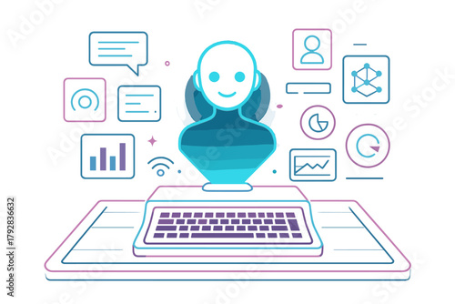 Ai marks art interface icon vector no surfaces icons speech typography futuristic