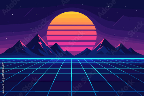 Gridscape neon cyrillic icon fusion vector any captions labels horizon marks no