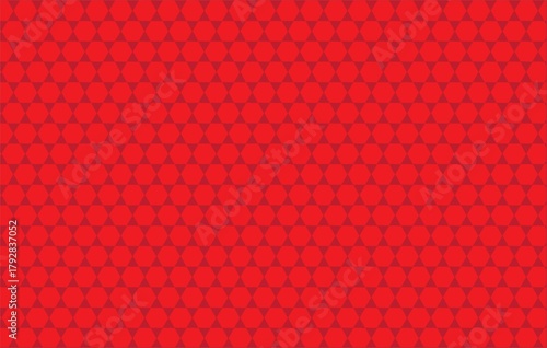 abstract red background hexagon repeat pattern