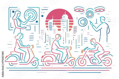 Isolated neon icon no punctuation bubbles future balanced vintage advanced transport vector