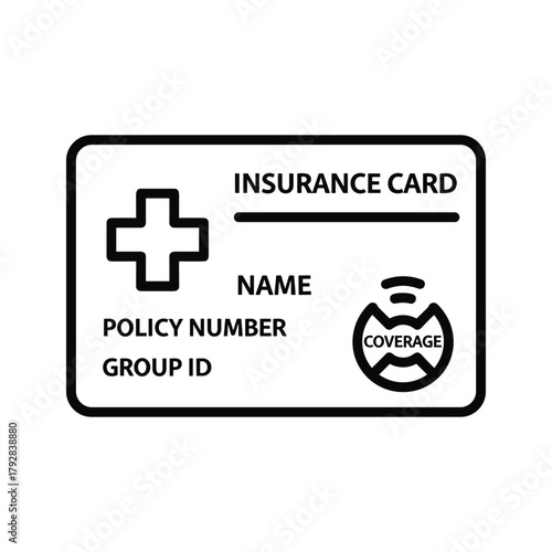 Health insurance card icon