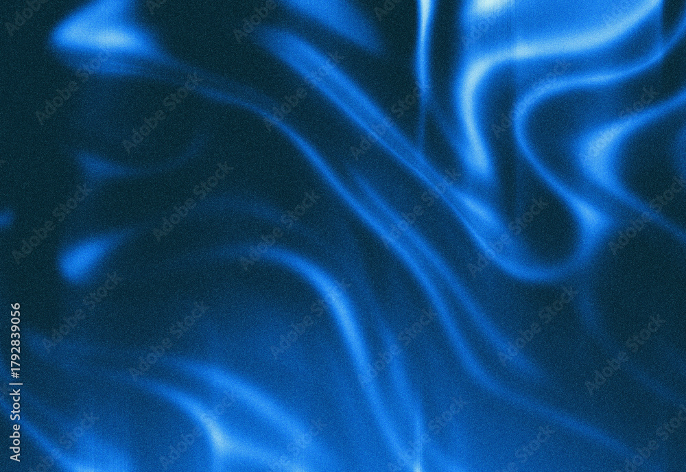 Obraz premium Abstract blue flowing texture with luminous waves and scattered speckles, a versatile digital background suitable for technology, science, branding, and creative design projects