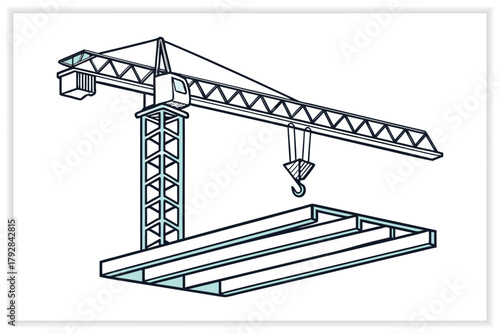 Building and Construction Industry Illustration Set Workers, Tools, and Architecture Vectors