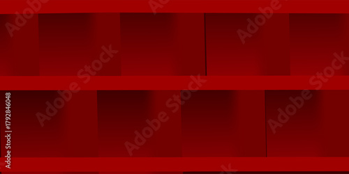 Red line with white architecture futuristic background minimal concept vector illustration subtle design.