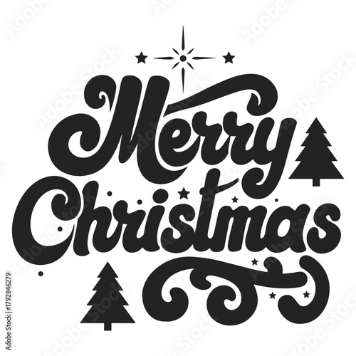 Merry Christmas Typography Design | Elegant Festive Vector Art