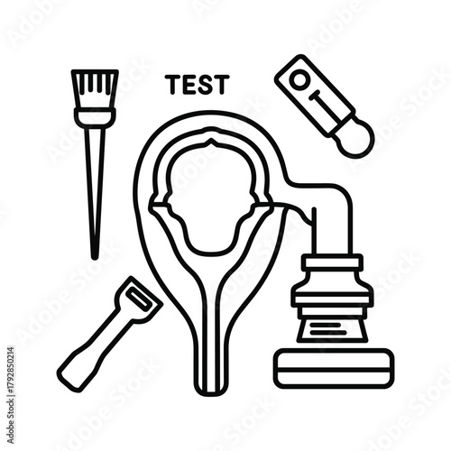 Medical test equipment icon