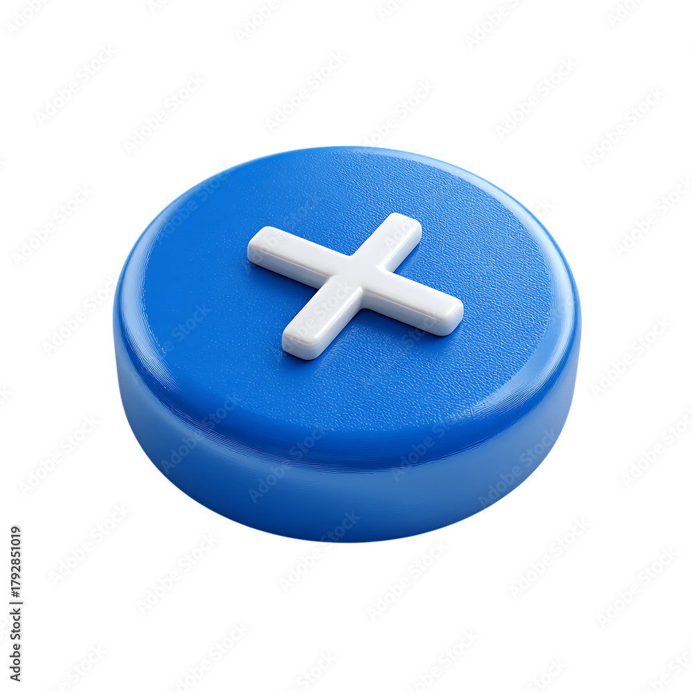 Obraz premium Isolated blue butt minimal modern digital design