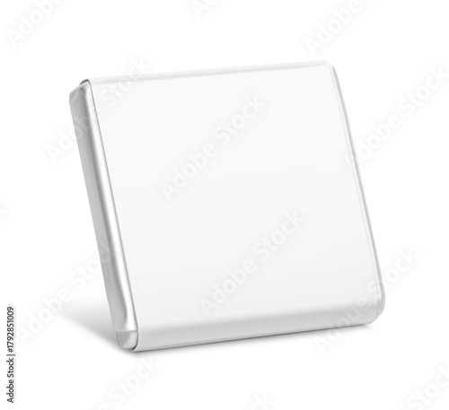 Branded chocolate squares, Neapolitan mockup for promoting business, special occasions. Vector illustration isolated on white background. Easy to use for presentation your logo, design. EPS10.