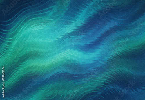 Bild auf Leinwand Abstract turquoise and teal wave pattern with flowing texture and dynamic gradie