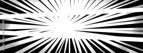 Manga burst and anime background combine in a fast comic style. Powerful burst lines make this anime comic background shine.