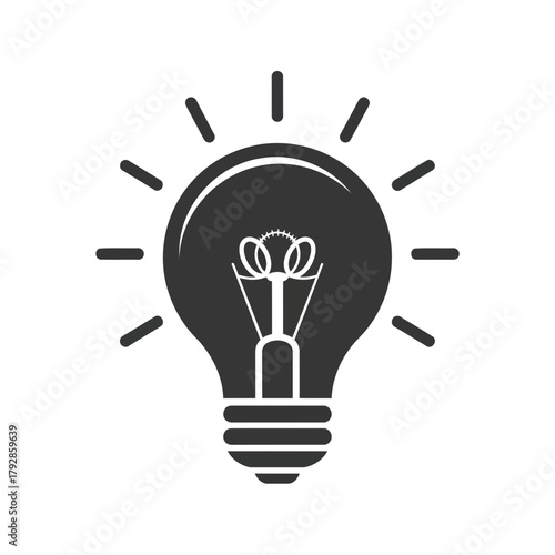 Glowing light bulb icon representing an idea or inspiration