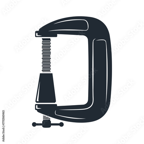 A dark cclamp, a tool used to temporarily fix or hold a workpiece