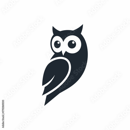 Stylized owl logo, a nocturnal bird known for its wisdom and keen eyesight