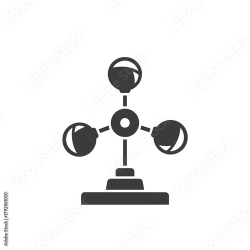 Anemometer icon, a device used to measure wind speed