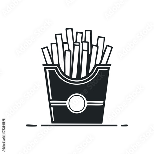 Iconic Crispy French Fries Served in a Classic Paper Container