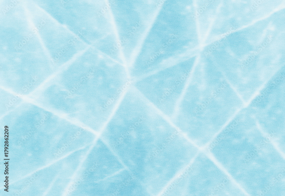 Fototapeta premium Close up of light blue ice texture with white frost lines forming an abstract geometric pattern providing a cool backdrop ideal for winter design tech visuals and background graphics