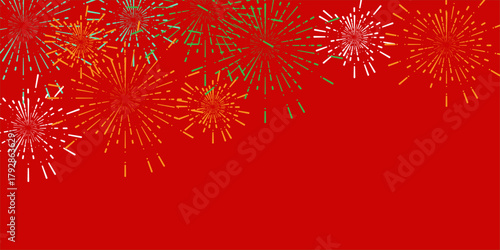 Fireworks Fourth of July.Set of fireworks with a red and blue stars and sparks isolated on transparent. United states of america independence day fireworks. Red, blue fireworks for 4th of July .