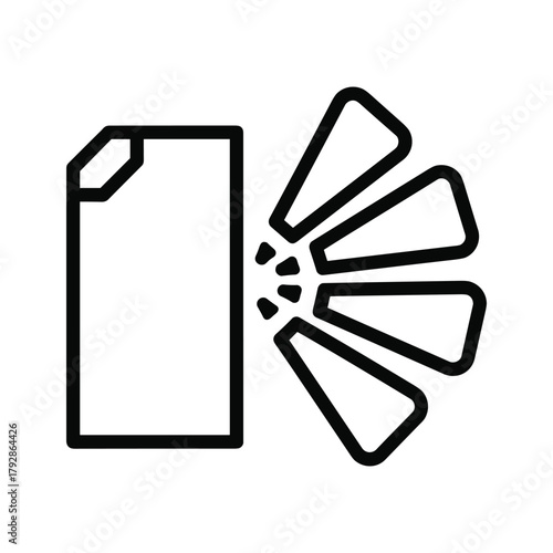 Document with radiating lines icon