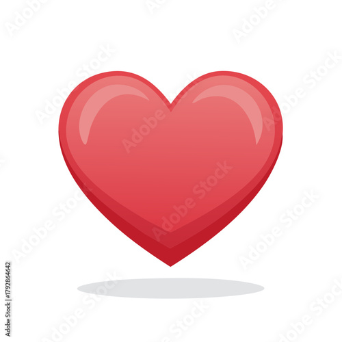 Free Download Illustrative Heart Icon.  Red Heart Vector Image for Romance, Health, Valentine Day - GFXLoad