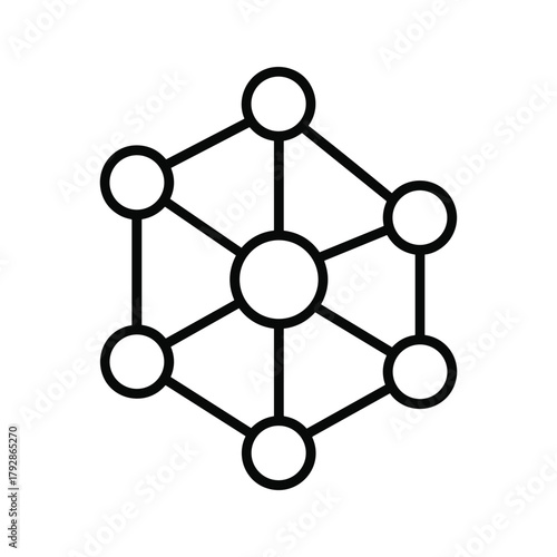 Geometric network of interconnected circles
