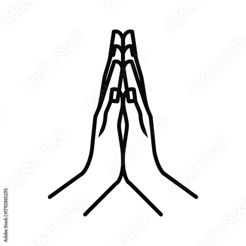 Praying hands icon