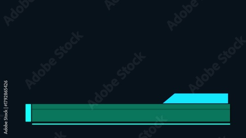 Colorful simple minimalistic lower third animation in UHD. Empty lower third for custom messages text animated ready to use. simple lower third vanishing in 3840x2160 title strap infographic. 