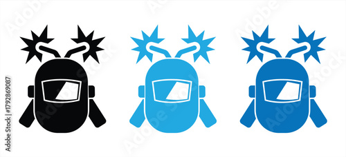 welding icon, isolated on white background, vector illustration