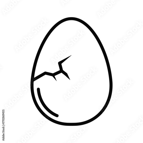 Illustration of a cracked egg, symbolizing fragility and new beginnings