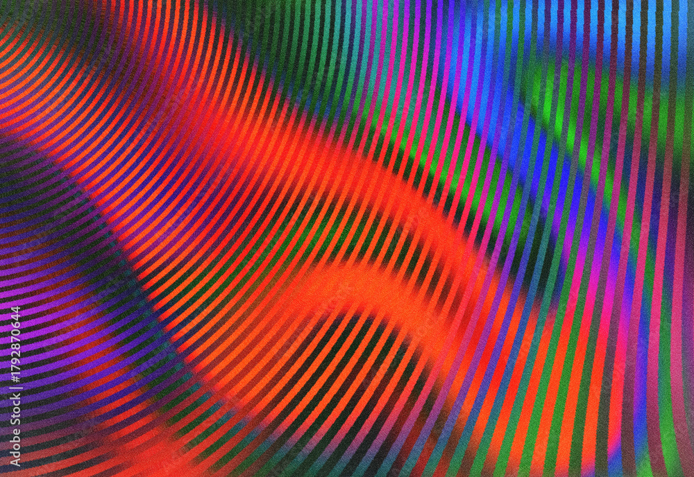 Fototapeta premium Abstract colorful wave patterns with rippling lines and vibrant gradient hues creating dynamic digital art texture, modern background for design projects and visual storytelling
