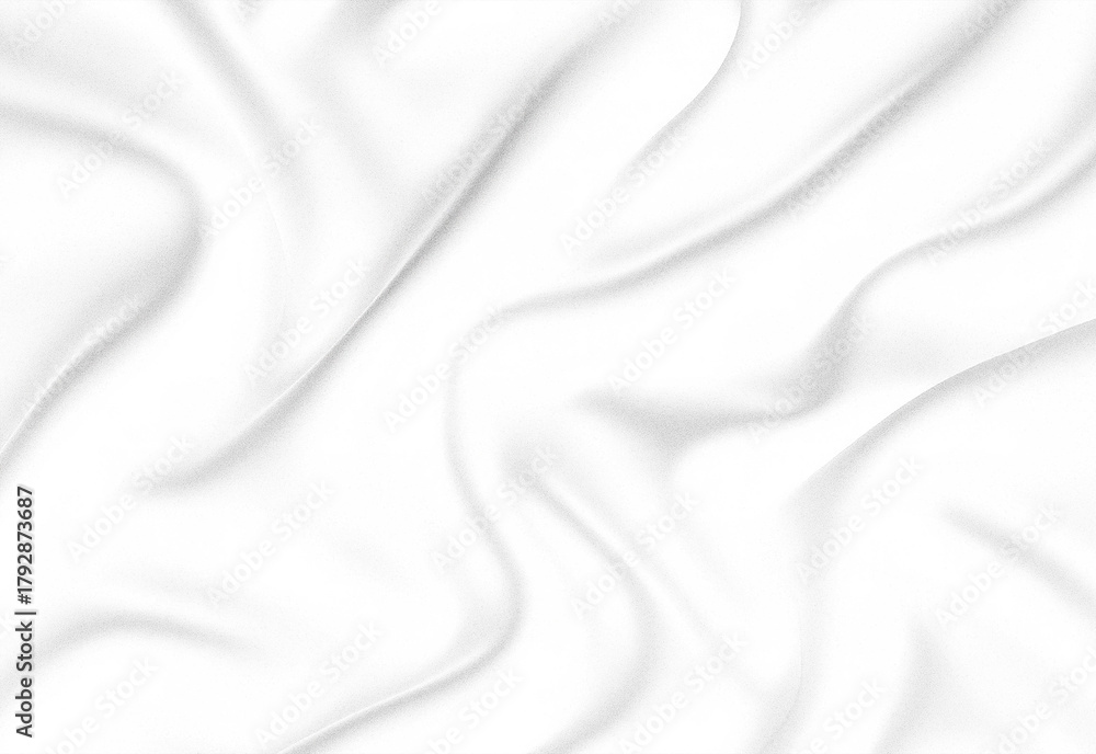 Obraz premium Close up of smooth white fabric with delicate folds and soft gray shadows, highlighting texture and luxury textile quality for fashion, interior design, and photography backdrops