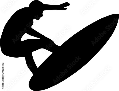 surfer sports silhouette vector