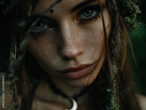 Close-up of a person with i...