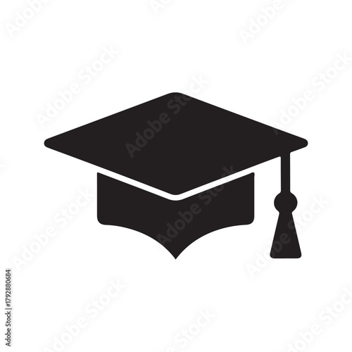 graduation cap on white background. vector eps 10
