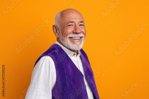 Cheerful elderly man with a...