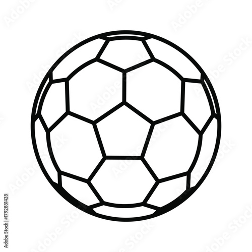 Classic black and white soccer ball illustration