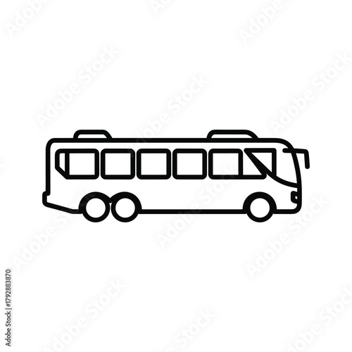 Outline icon of a bus